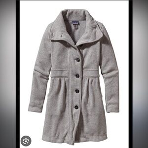 Patagonia women’s Better Sweater fleece pea Coat jacket medium grey